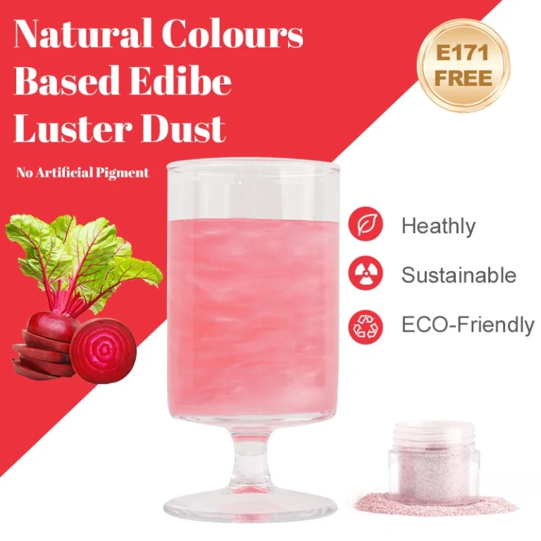 Exploring Natural Colours Based Edible Luster Dust E171-Free for Elegant Beverage Designs