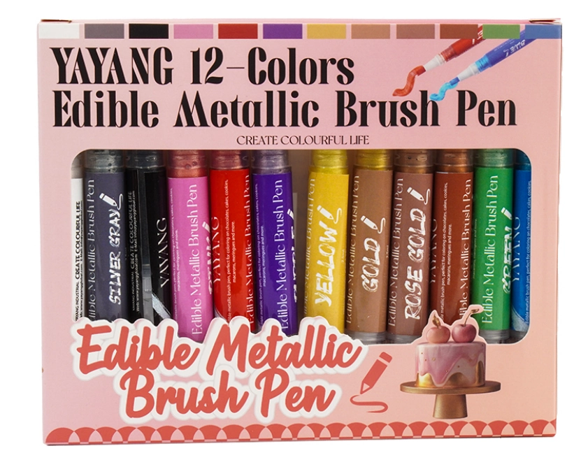 Edible Metallic Brush Pen Ideas That Will Wow Your Guests