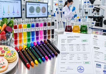 Certified natural edible ink markers with lab test reports
